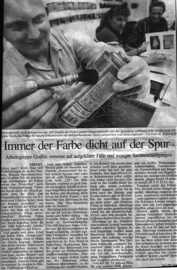 null361 - Zeitungsbericht in der Thüringer Allgemeinen vom 17.04.2001 - null361.de